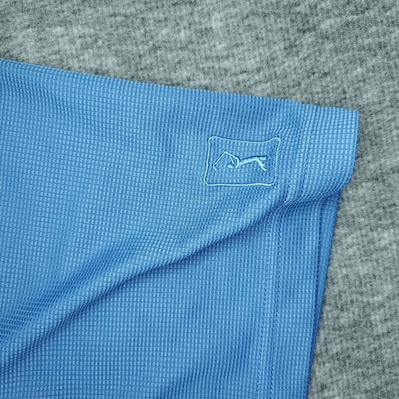 PGA Tour Polo Shirt Mens XL Blue Waffle Textured Performance Short Sleeve - Picture 8 of 12